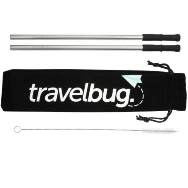 Reusable Stainless steel Straw Set with Brush Thumbnail